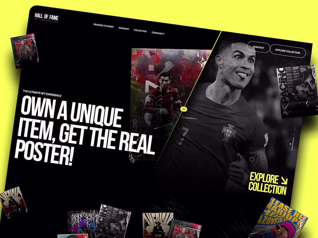 Cover image for Hall of Fame | NFT Collection Landing Page 