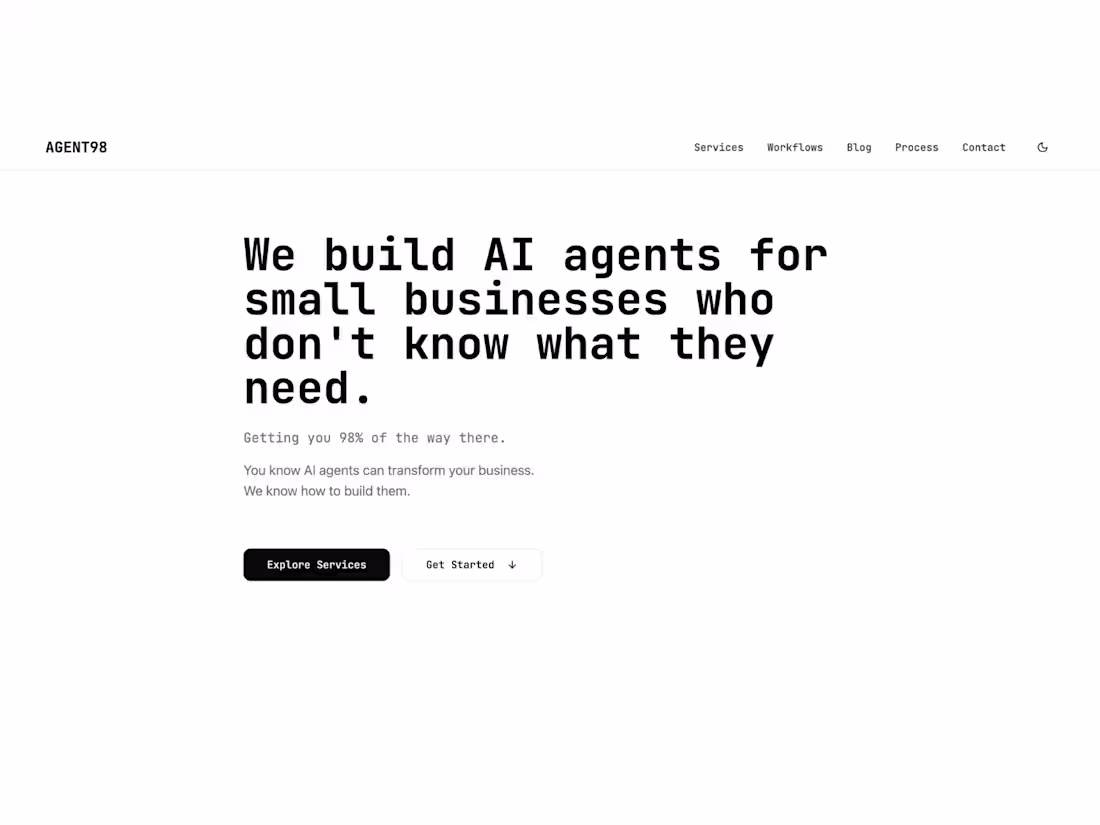 Cover image for AI Agent Agency Website