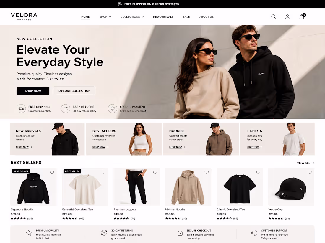 Cover image for Redesigned a Shopify fashion store