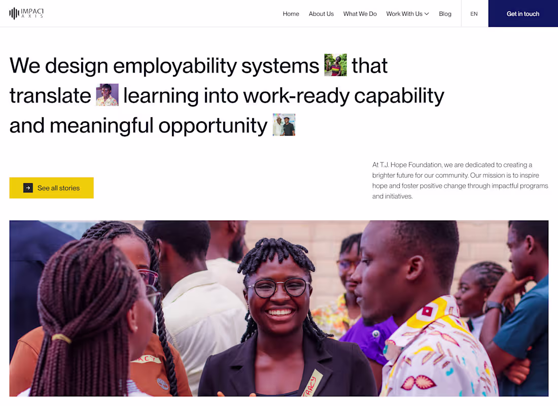Cover image for Impact Axis — Nonprofit Website