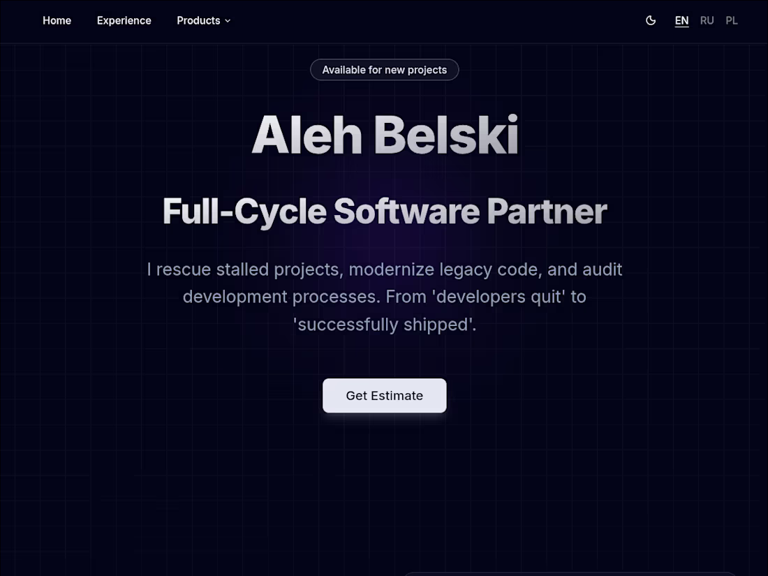 Cover image for Aleh Belski | Full-Cycle Software Partner