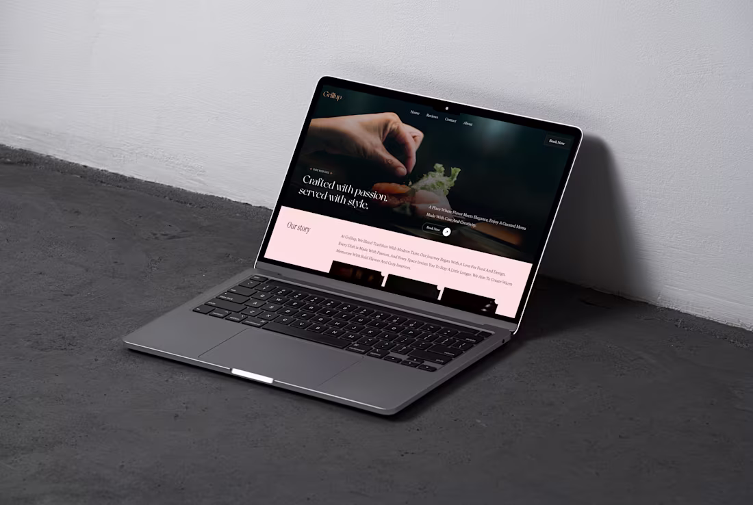 Cover image for Restaurant Homepage Design - Grillup