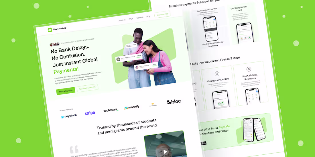 Cover image for Redesigning Pay4Me's Landing Page for High-Stakes Peace of Mind