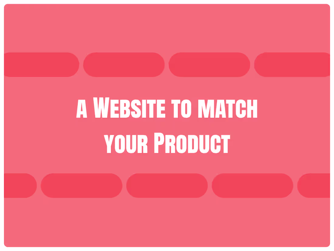 Cover image for A website that works like your product