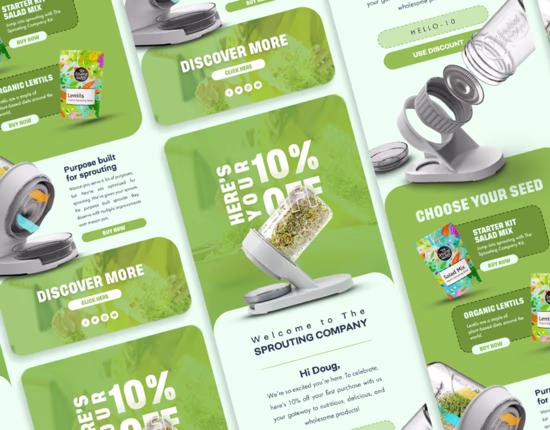 Cover image for Email design template for Sprouting