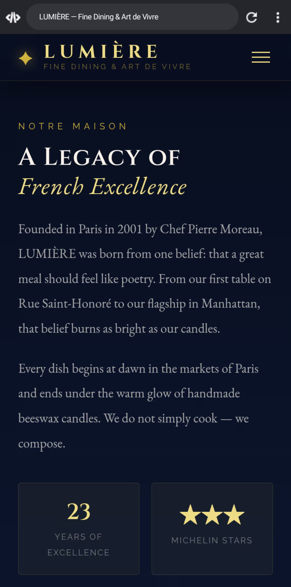 Cover image for A luxury restaurant landing page