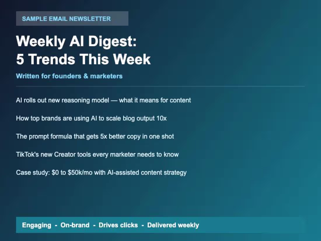 Cover image for Weekly AI newsletter for founders