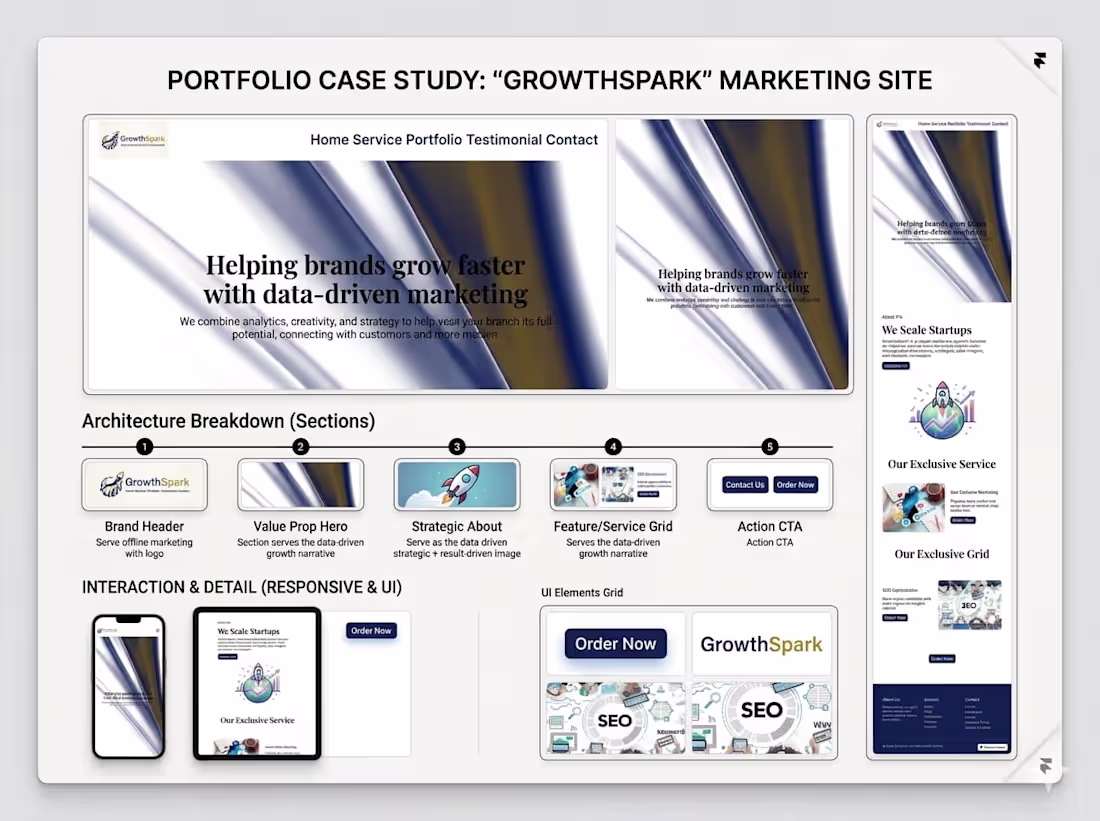 Cover image for Portfolio Case Study: GrowthSpark Marketing
