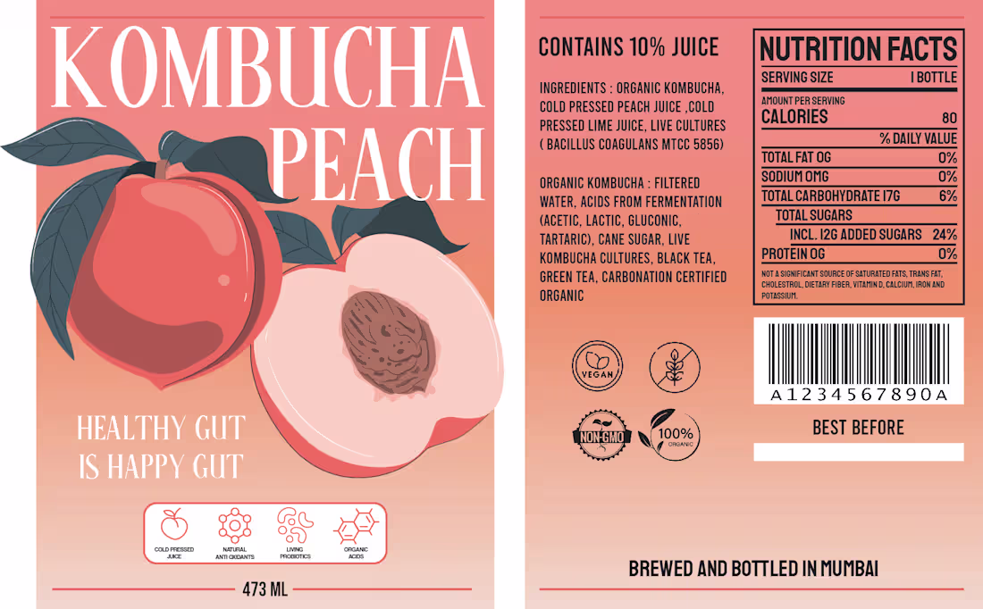 Cover image for Kombucha Packaging Design :: Behance