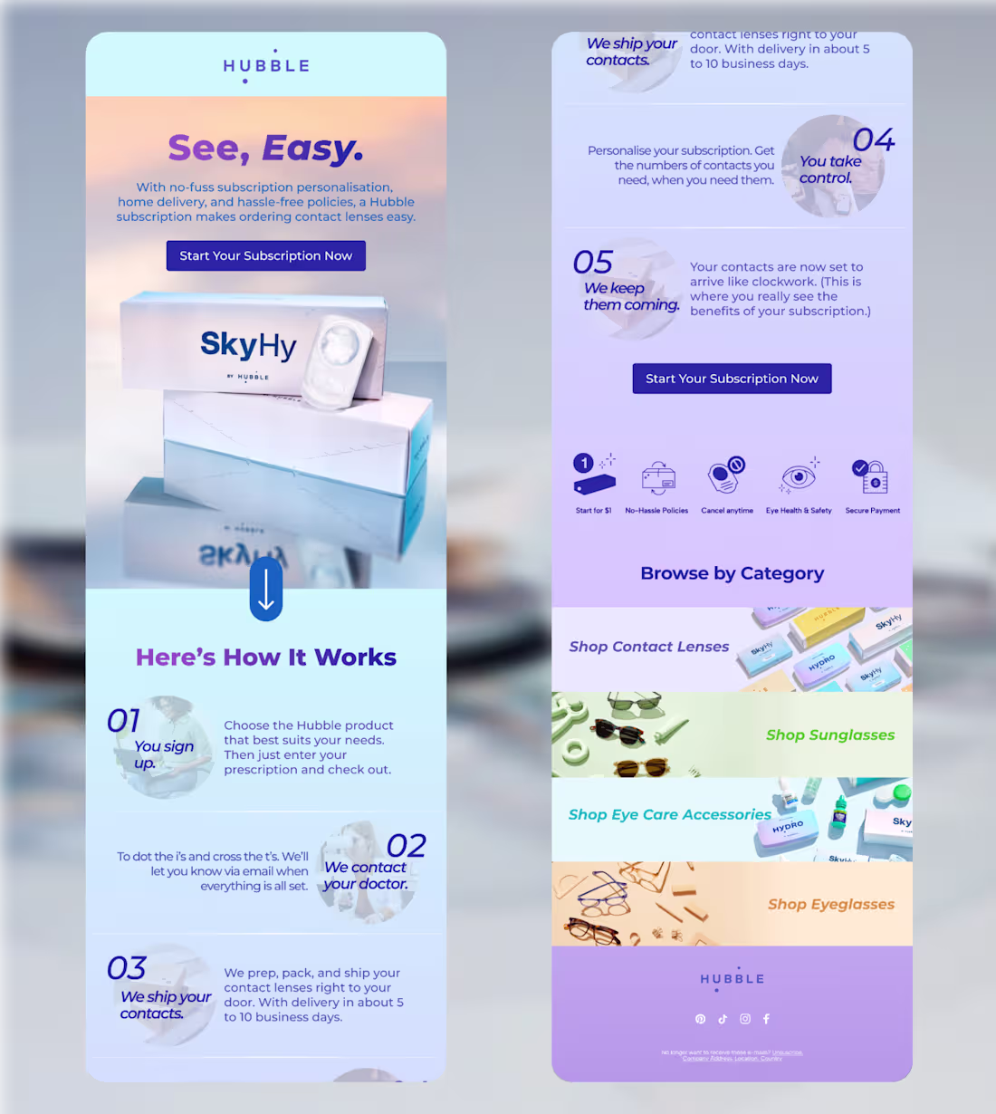 Cover image for Email Design for Hubble Contacts