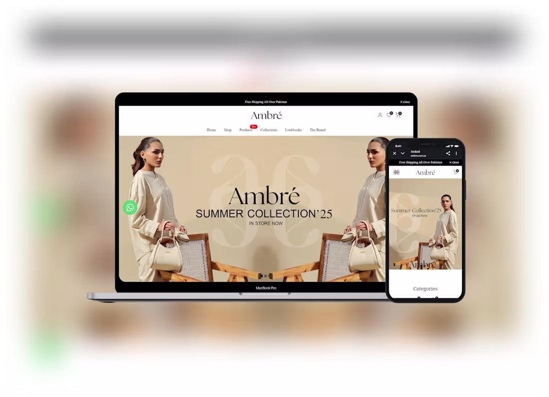 Cover image for Ambré — Premium Fashion Accessories Store Service: Shopify S...