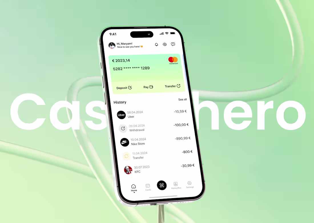 Cover image for Cashero - FinTech App Design