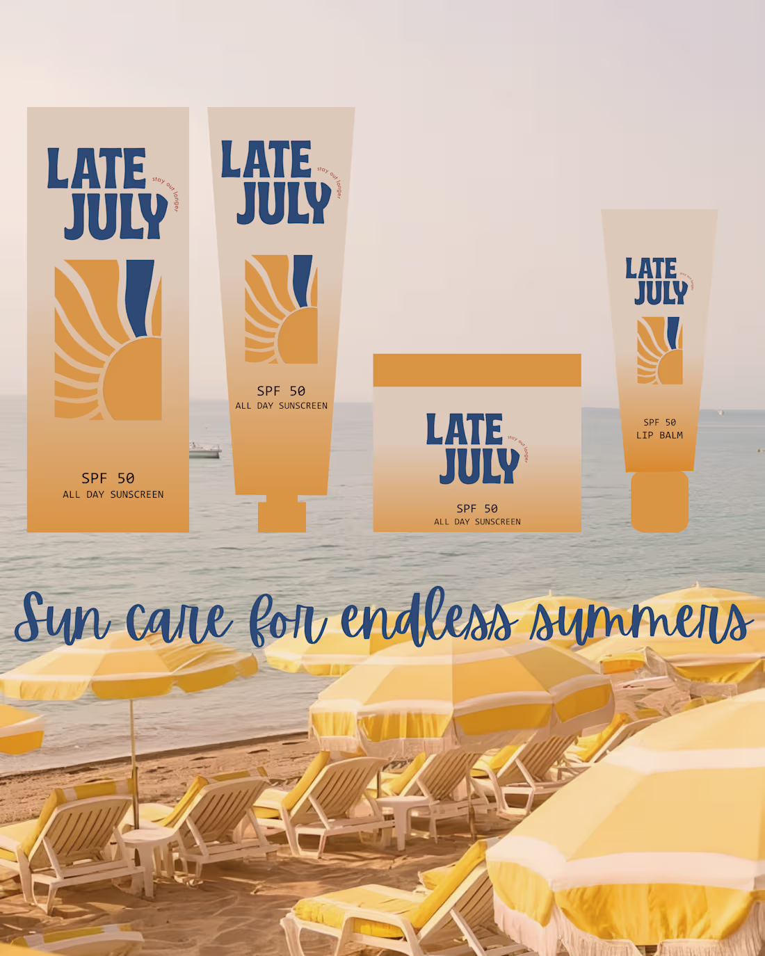 Cover image for Brand identity and packaging for a sunscreen brief