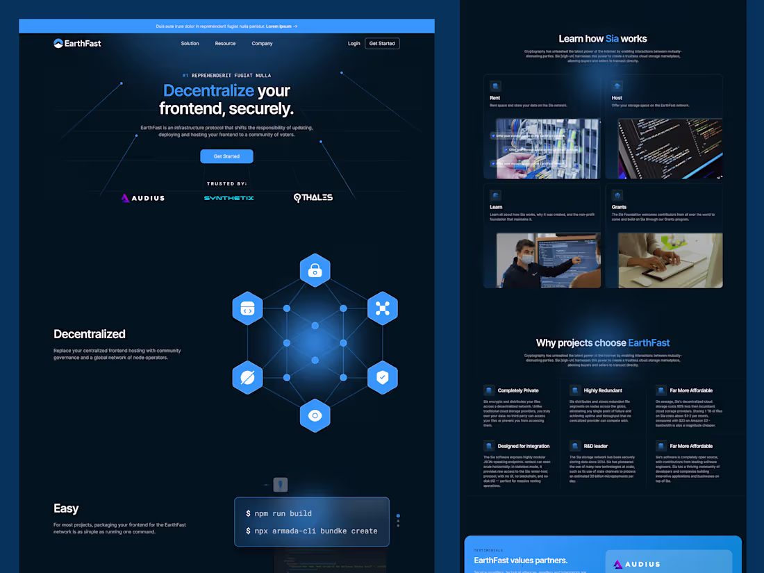 Cover image for Earthfast - Descentralized Website Design
