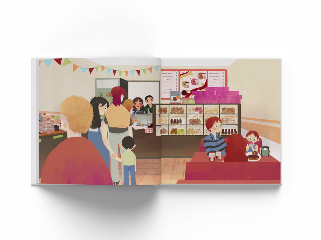 Cover image for Book Interior Illustration: Our Donut Shop