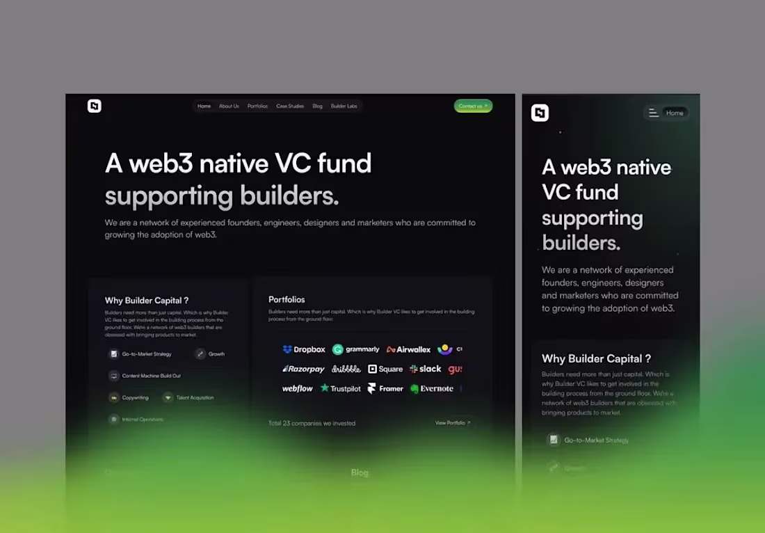 Cover image for Builder Capital Website  (Framer Template)