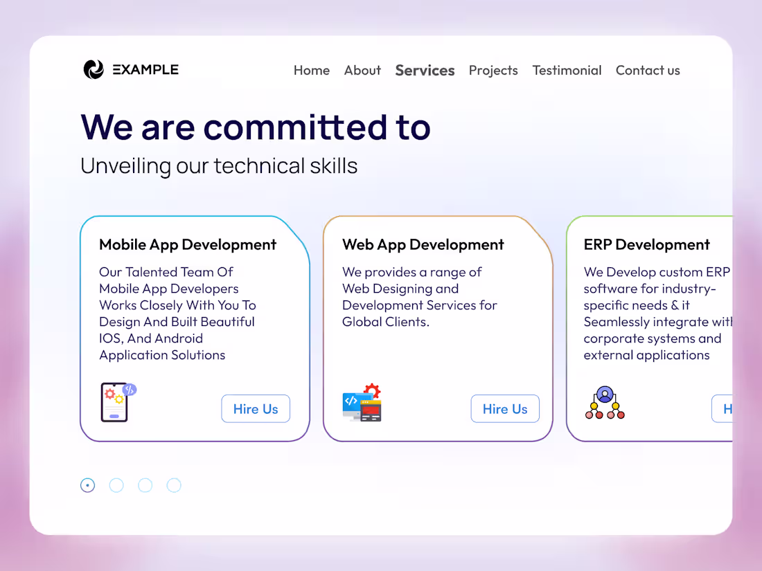 Cover image for Our Services Page – Web UI Design