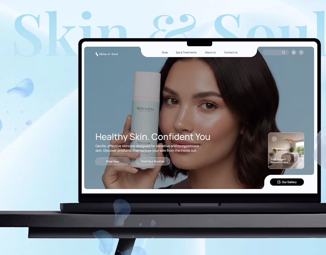 Cover image for Skin Care Website Redesign - HeroSection