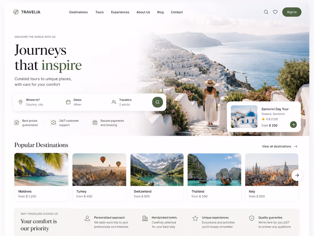 Cover image for 🌍 Travel websites should inspire