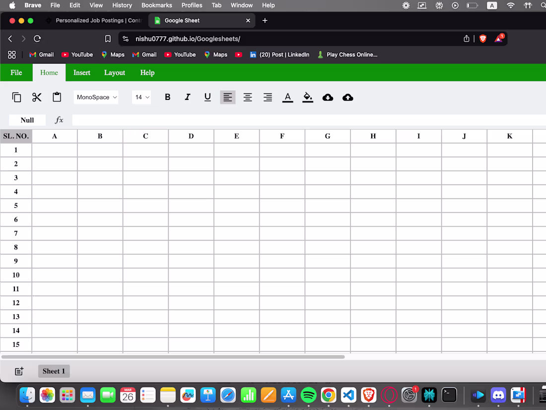 Cover image for Google Sheet Clone