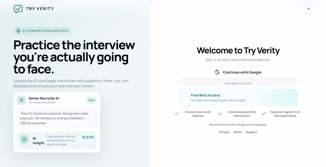 Cover image for Redesigned my AI interview platform,