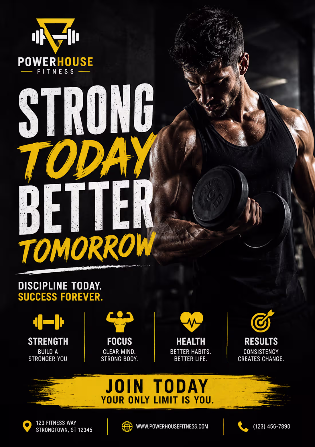 Cover image for designed a powerful fitness promotional