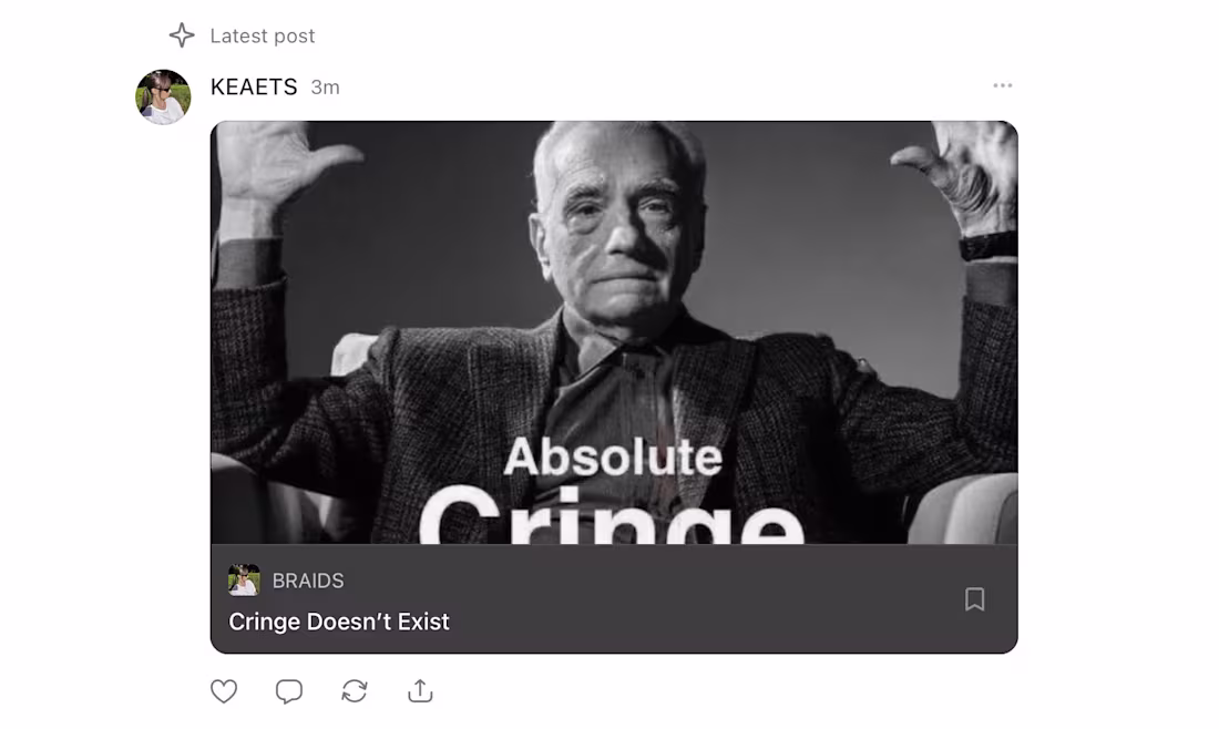 Cover image for Substack Article 'Cringe Doesn't Exist'