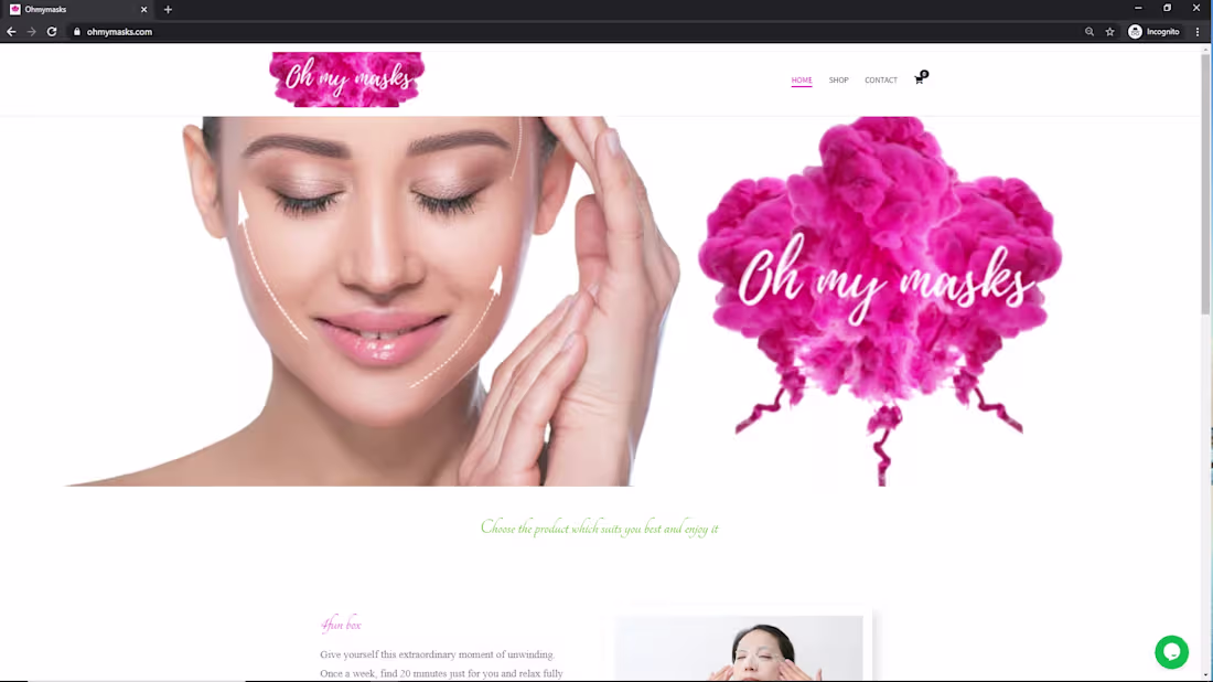Cover image for Oh my masks- webpage