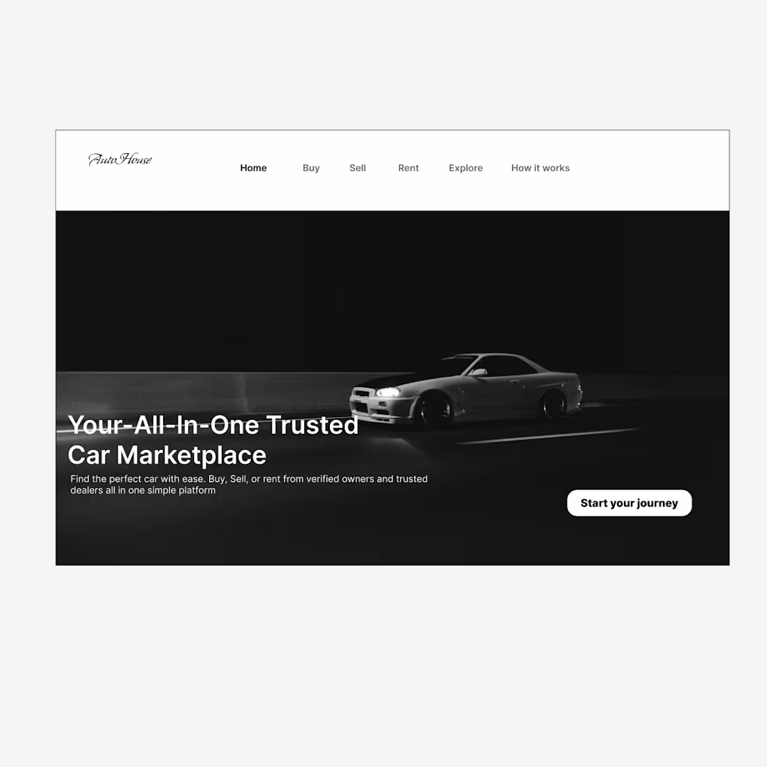 Cover image for Landing page for a car