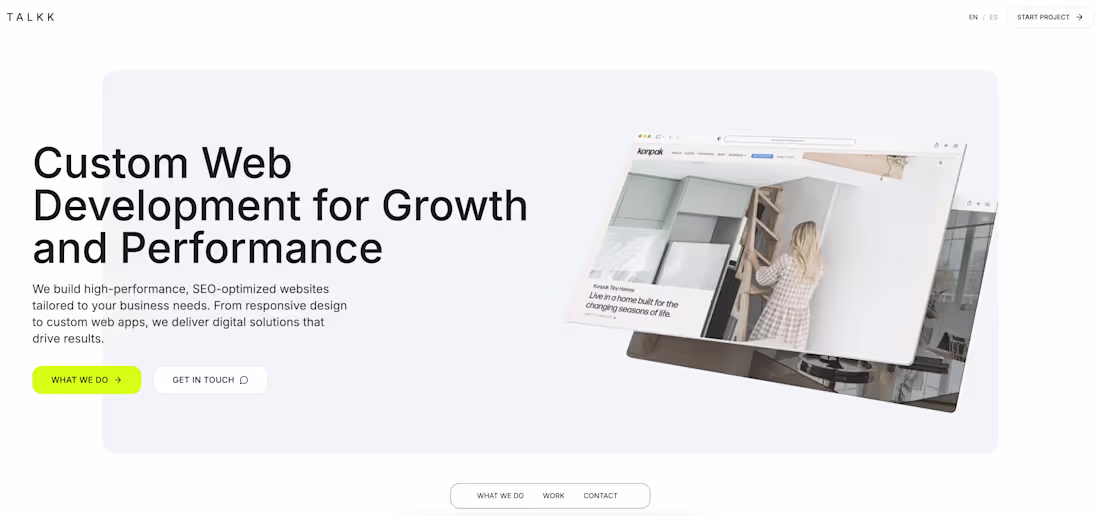 Cover image for TALKK Web Design Website NextJS