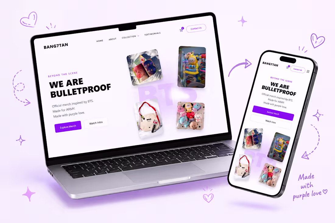 Cover image for A modern BTS merchandise website