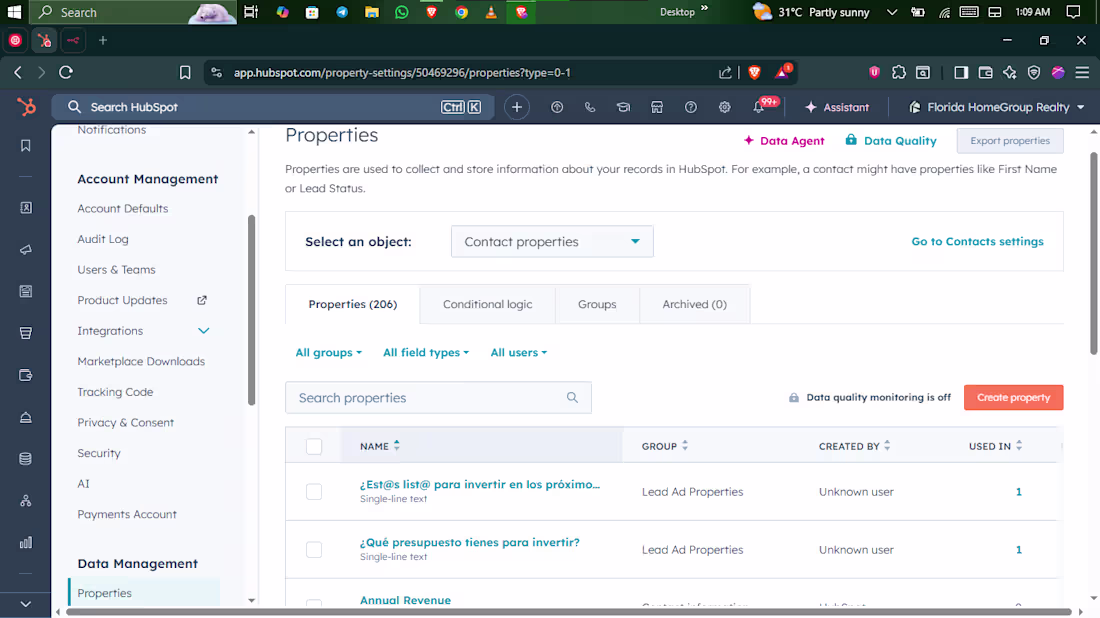 Cover image for Hubspot Properties setup for real