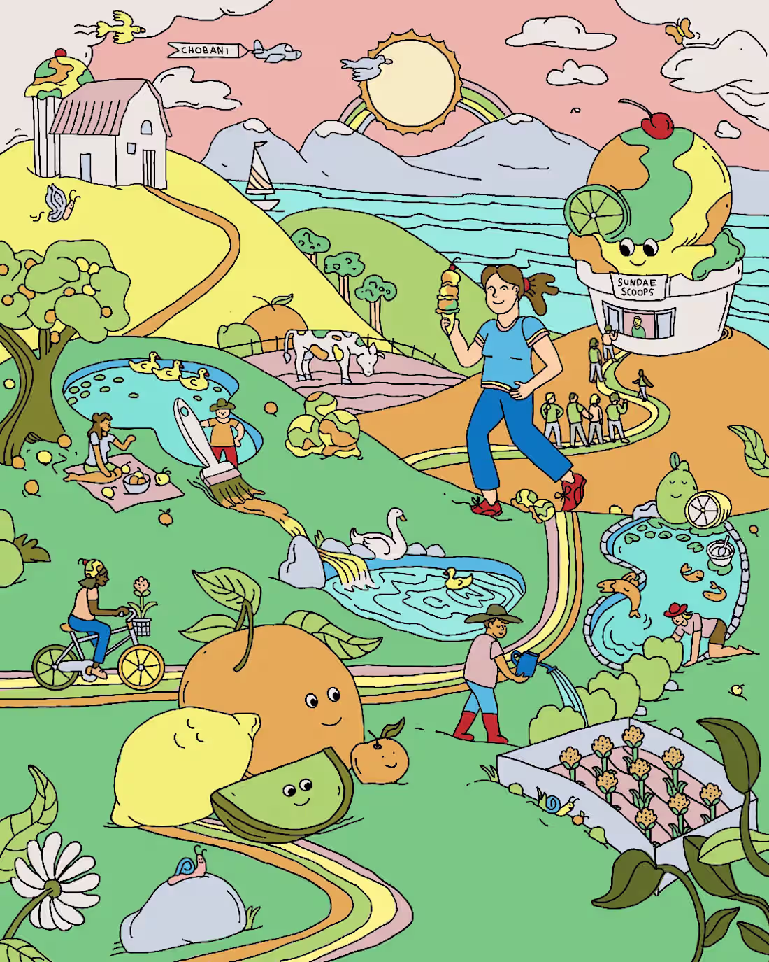 Cover image for Chobani Seek and Find Illustration