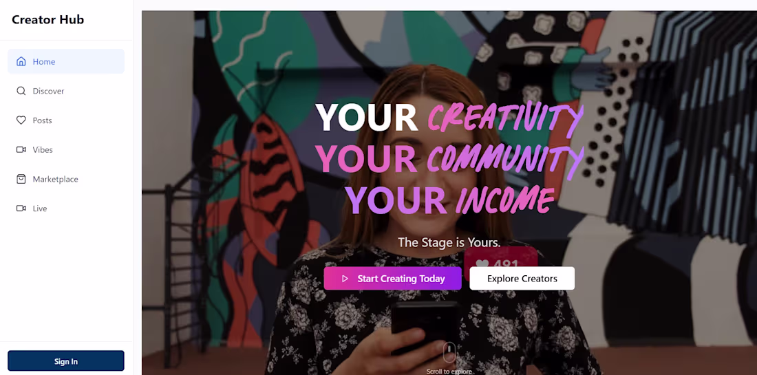 Cover image for CreatorHub - UX Case Study