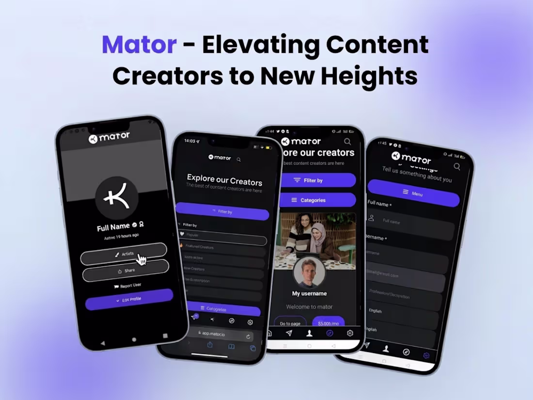 Cover image for Mator - Content Creator Monetization