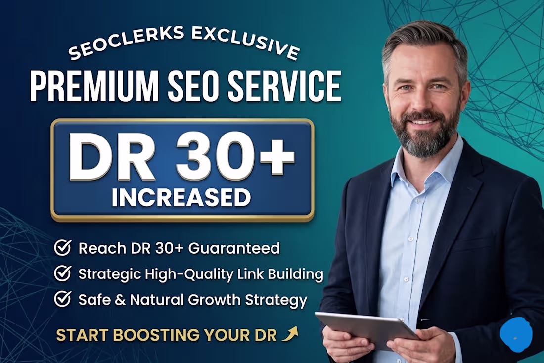Cover image for Increase domain rating DR 30+  high authority dofollow backlinks