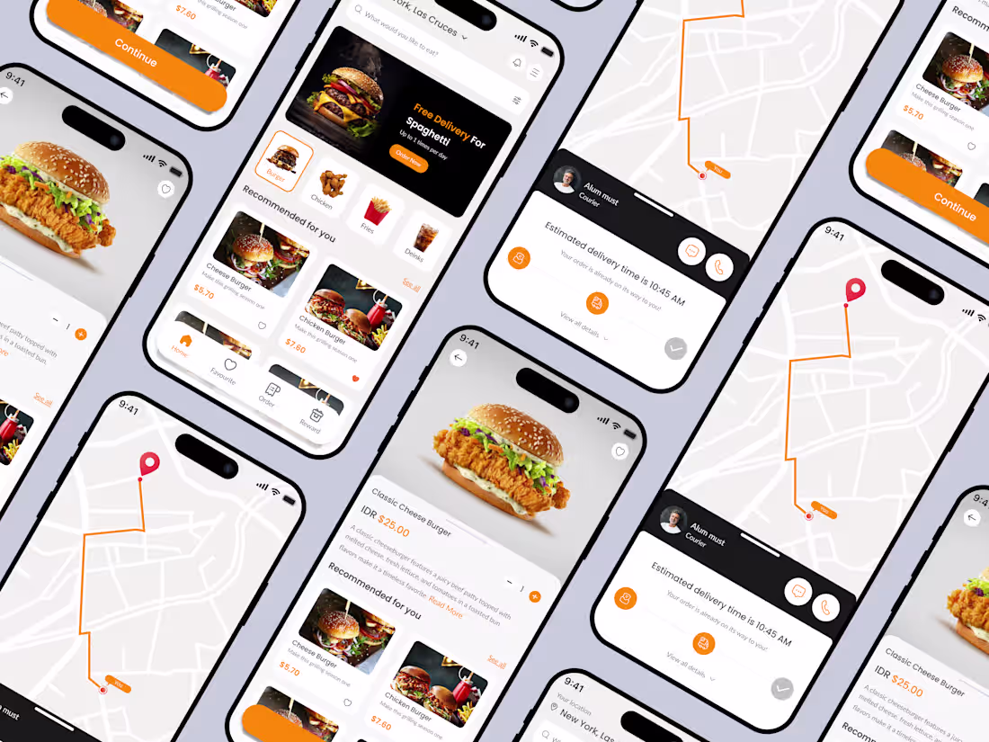 Cover image for Food Delivery Mobile App UI Design