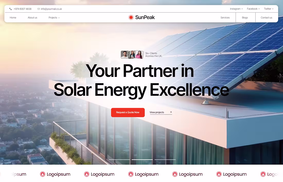 Cover image for Sunpeak- Hero for solar panel