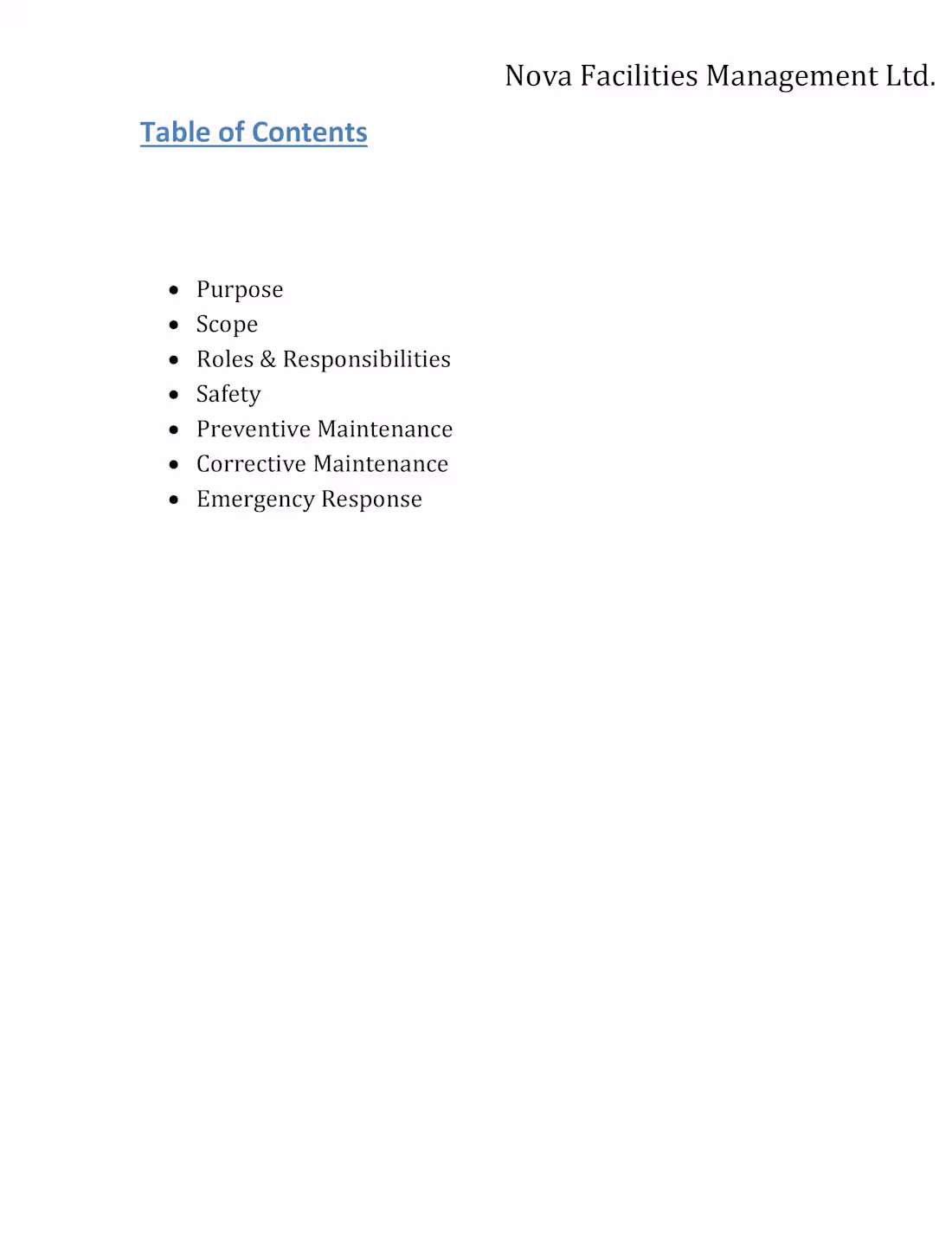 Cover image for Designed a professional Facilities Operation