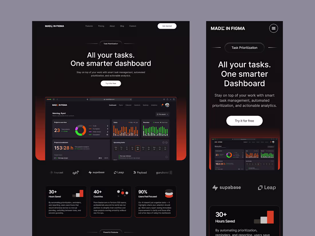 Cover image for Landing Pages Design (UI/UX)