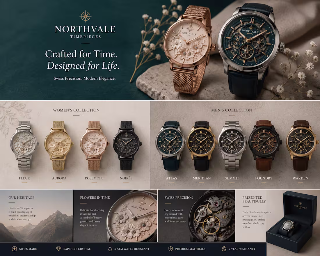 Cover image for Northvale Timepieces | Luxury Watch