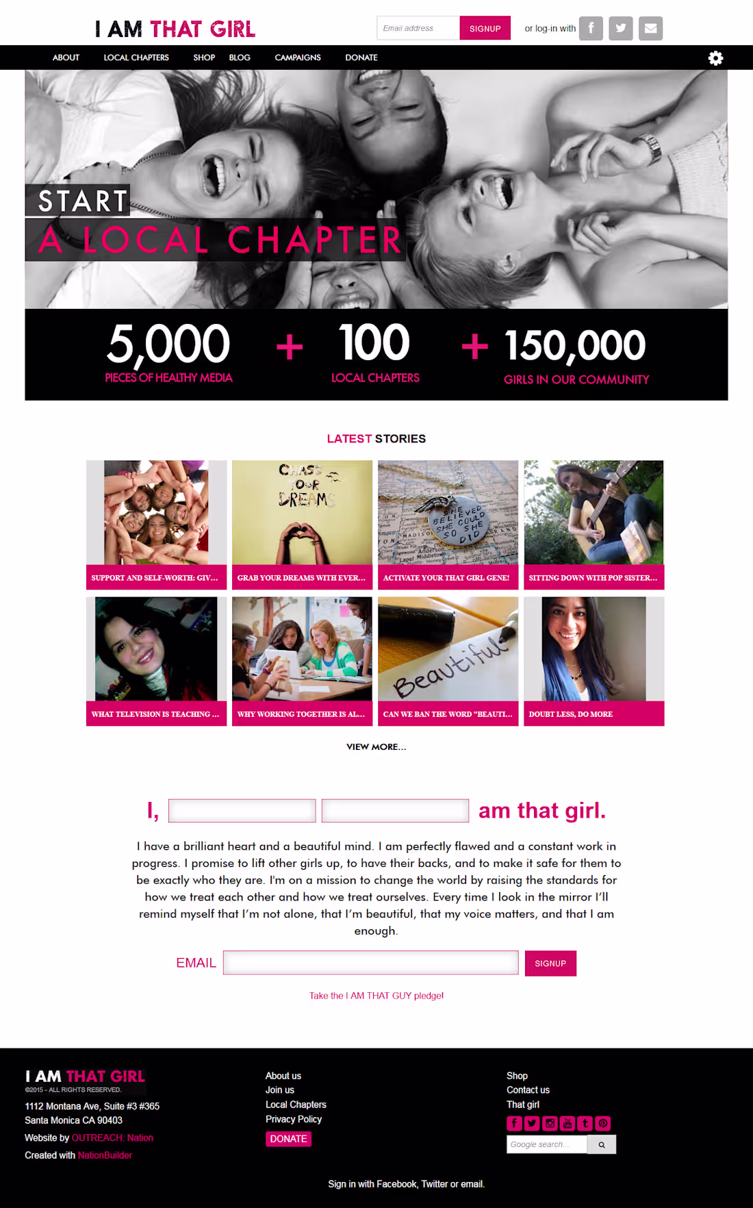 Cover image for NationBuilder website for a nonprofit