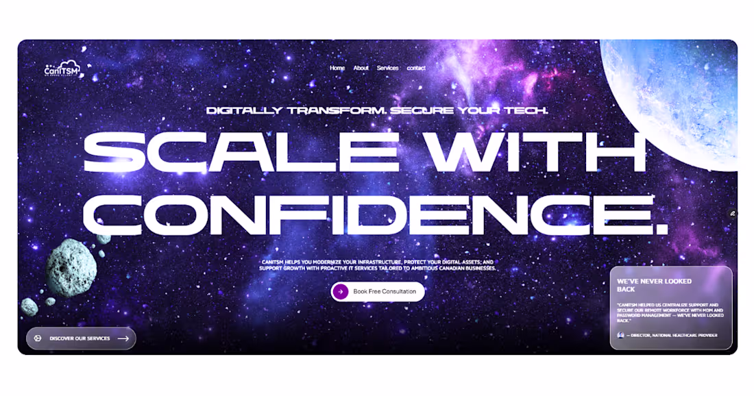Cover image for Futuristic Website Design for CanITSM