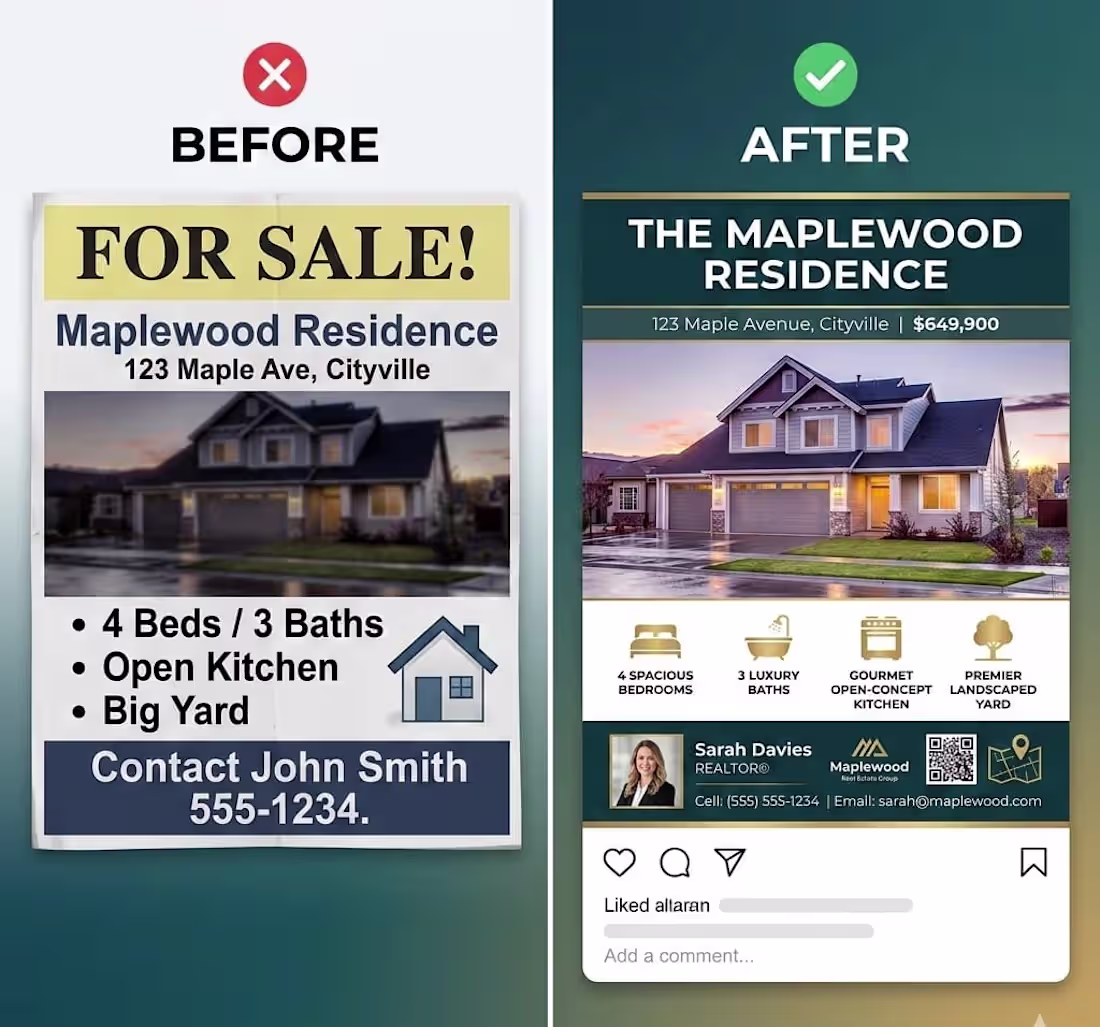 Cover image for Real estate poster before/after: improved