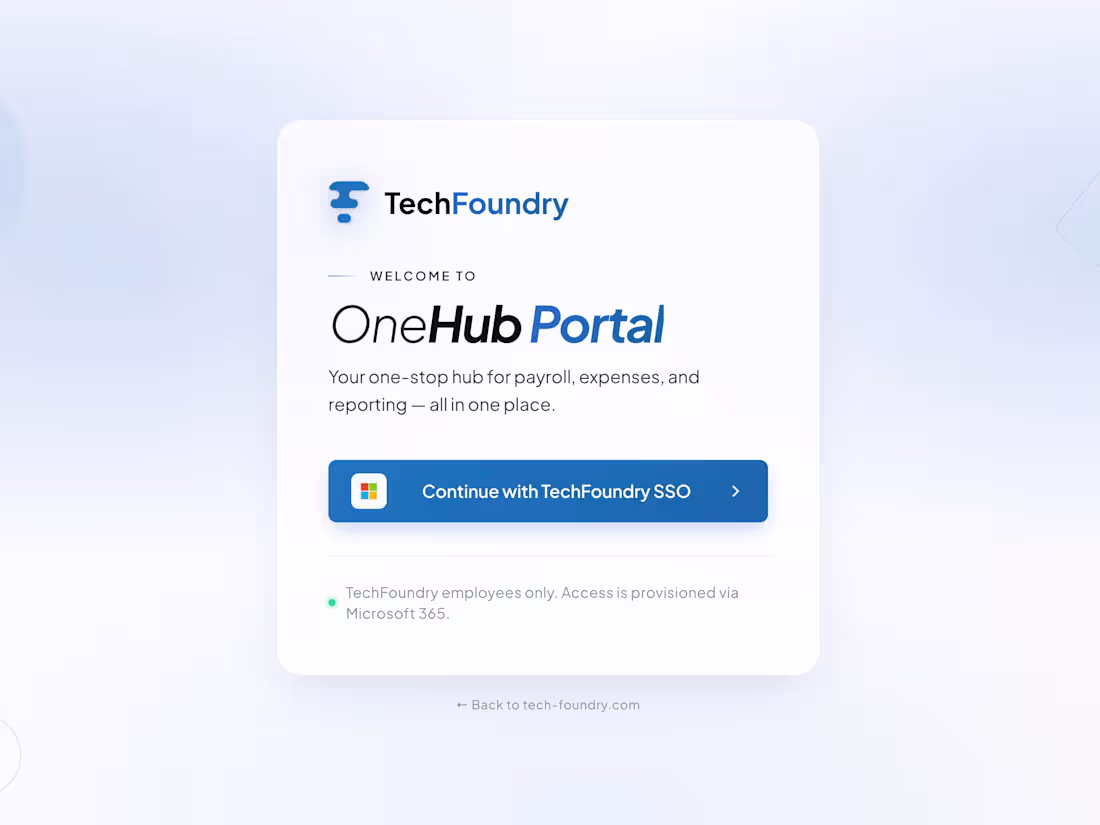 Cover image for TechFoundry OneHub Portal