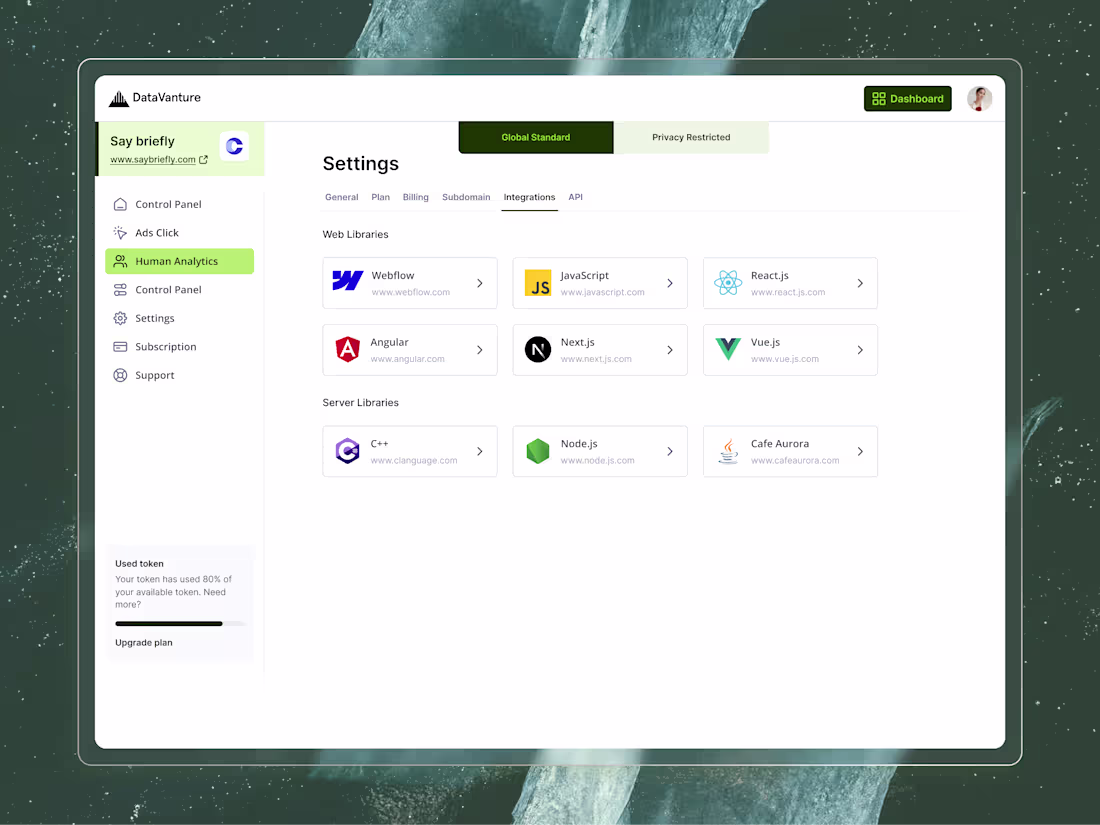 Cover image for Developer-Friendly SaaS Integration & API Settings UI