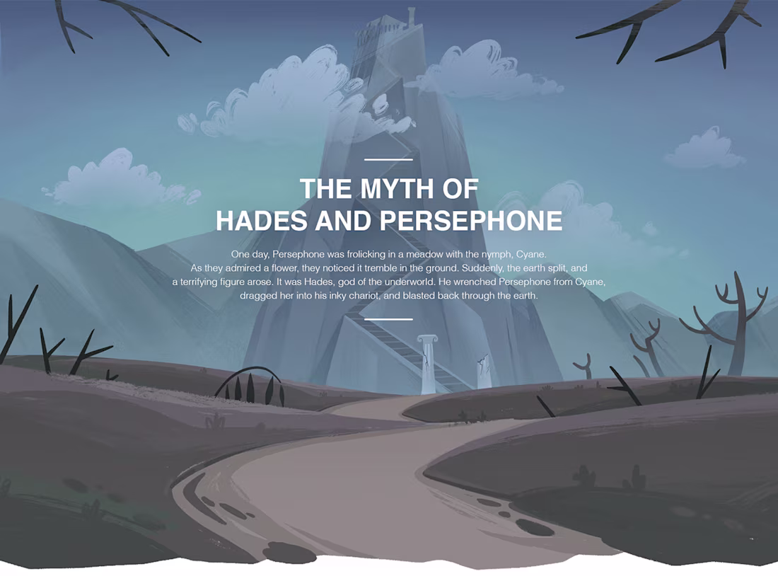 Cover image for TED-Ed | The myth of Hades and Persephone on Behance