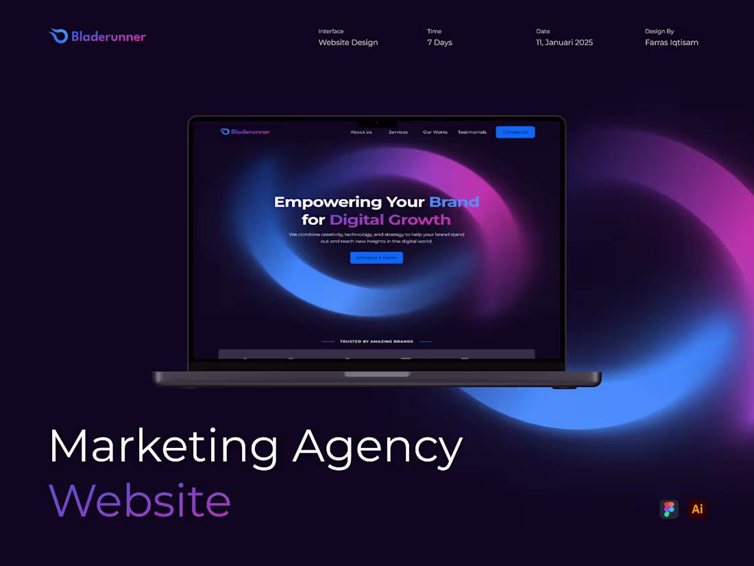 Cover image for Bladerunner Marketing Agency Website
