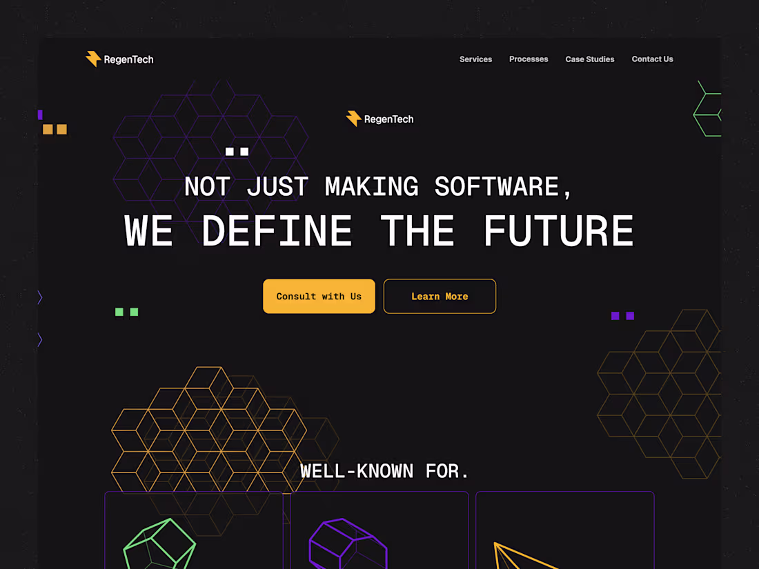 Cover image for Web Design for Regentech
