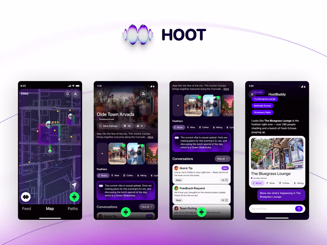 Cover image for Hoot App - Designing a world that feels small and friendly